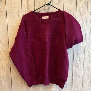 Crew Neck Sweater - Deep Burgundy